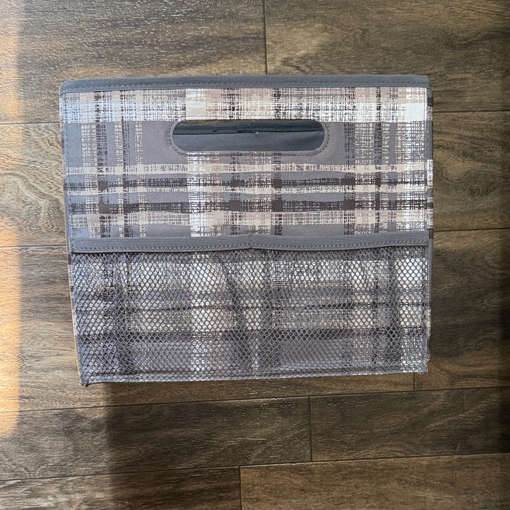 Thirty-One Gray Plaid Fold and File